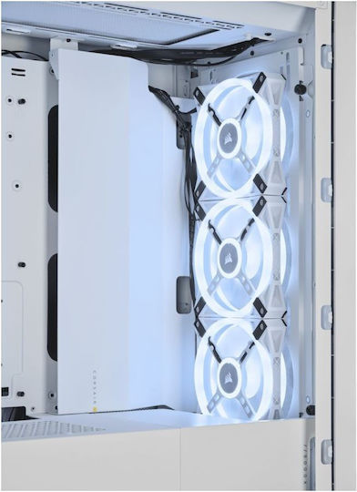 Corsair iCUE 5000X RGB QL Gaming Midi Tower Computer Case with Side Window White