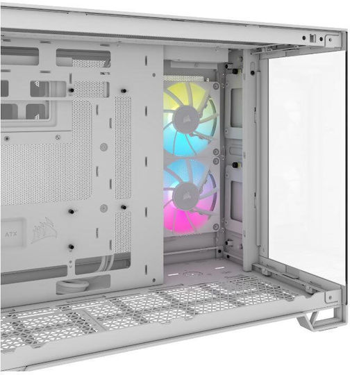 Corsair iCUE 2500X RGB Gaming Mini tower Carcasă Calculator cu Fereastră Laterală Alb