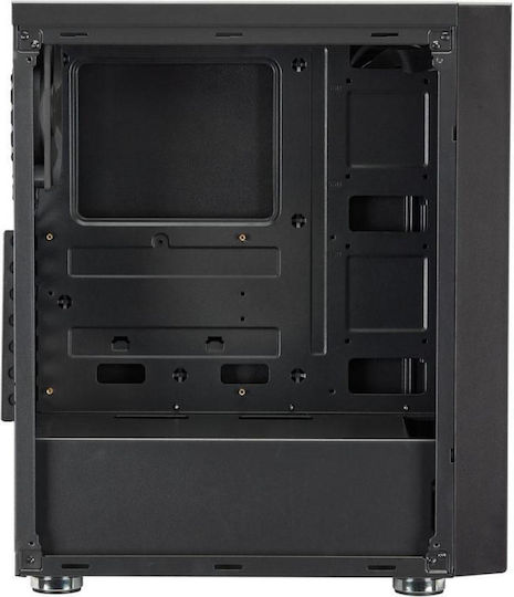 FSP/Fortron CMT151 Gaming Midi Tower Κουτί Υπολογιστή με Πλαϊνό Παράθυρο και RGB Φωτισμό Μαύρο