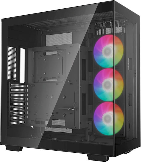 Deepcool CH780 Gaming Full Tower Κουτί Υπολογιστή με Πλαϊνό Παράθυρο και RGB Φωτισμό Μαύρο
