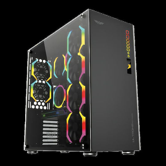 Armaggeddon ULTRO2-SPYDER Gaming Full Tower Κουτί Υπολογιστή με Πλαϊνό Παράθυρο Μαύρο