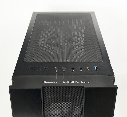 Chieftec Hunter 2 Геймърско бюро Midi Tower Компютърна кутия със страничен прозорец и RGB осветление Черен
