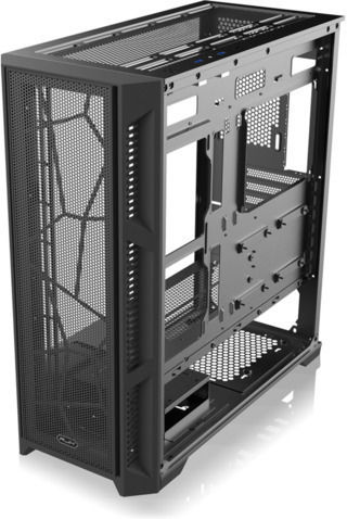 Raijintek Ponos Ultra MS4 Gaming Full Tower Κουτί Υπολογιστή με Πλαϊνό Παράθυρο και RGB Φωτισμό Μαύρο