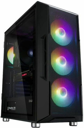 Zalman i3 NEO Gaming Midi Tower Κουτί Υπολογιστή με Πλαϊνό Παράθυρο και RGB Φωτισμό Μαύρο