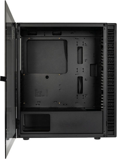 Kolink Observatory HF Mesh Core Gaming Midi Tower Computer Case with Window Panel Black