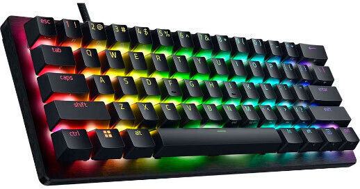 Razer Huntsman V3 Pro Mini Analog Gaming Mechanical Keyboard 60% with Razer Analog Optical Gen-2 switches and RGB lighting (English US) Gray