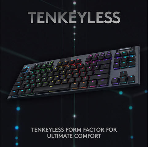 Logitech G915 TKL Wireless Gaming Mechanical Keyboard Tenkeyless with GL Linear switches and RGB lighting (English US)