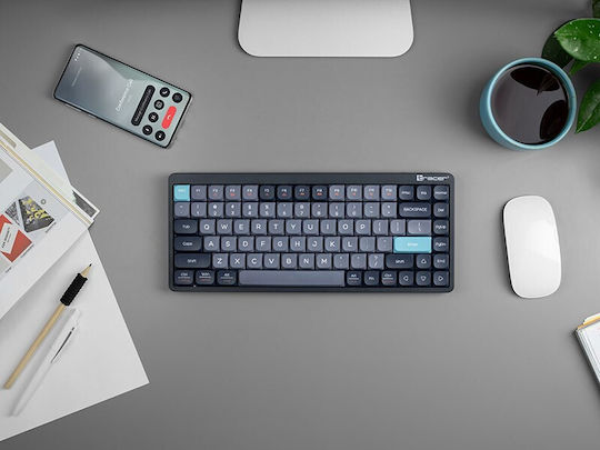 Tracer FINA 84 Gaming Mechanical Keyboard 75% with Outemu Red switches and RGB lighting (English US)
