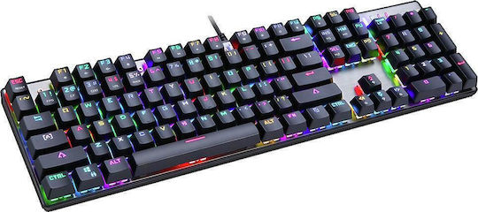 Motospeed Inflictor CK104 Гейминг Механична Клавиатура с Outemu Blue Превключватели и RGB Осветление (Английски US)