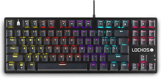 Spartan Gear Lochos 2 Gaming Μηχανικό Πληκτρολόγιο Tenkeyless με RGB φωτισμό (Αγγλικό US)