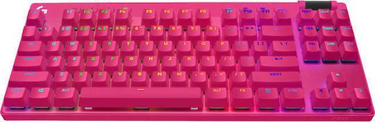 Logitech Pro X TKL Wireless Gaming Mechanical Keyboard Tenkeyless with RGB lighting (English US) Pink