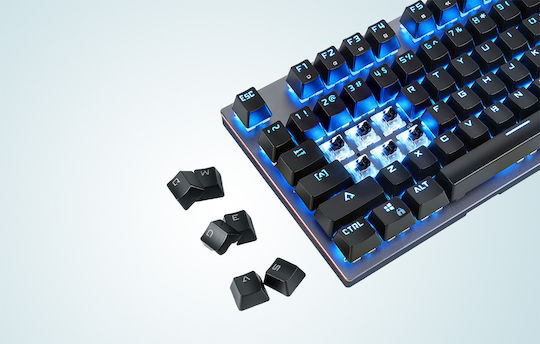 Motospeed GK89 Ασύρματο Gaming Μηχανικό Πληκτρολόγιο με Outemu Blue διακόπτες και Φωτιζόμενα πλήκτρα (Αγγλικό US) Ice Blue