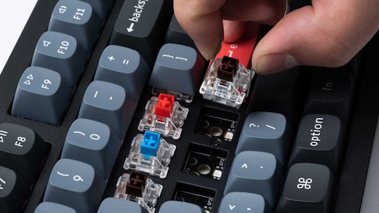Keychron K10 Pro K10P-H1 Ασύρματο Gaming Μηχανικό Πληκτρολόγιο με Keychron K Pro Red διακόπτες και RGB φωτισμό (Αγγλικό US) White LED