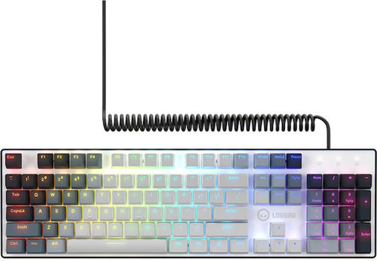 Lorgar AZAR 514 Gaming Mechanical Keyboard with Custom switches and RGB lighting (English US) White