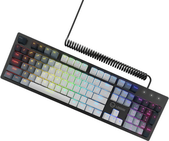 Lorgar AZAR 514 Gaming Mechanical Keyboard with Custom switches and RGB lighting (English US) White