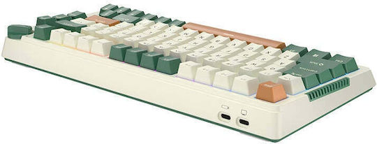 Royal Kludge RKH81 Wireless Gaming Mechanical Keyboard 75% with Sky Cyan switches and RGB lighting (English US) Green