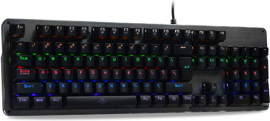Zeroground KB-2950G Simeto V2.0 Gaming Mechanical Keyboard with Custom Blue switches and RGB lighting (English US) Silver