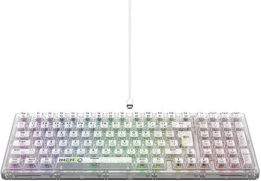 Havit KB875L Gaming Mechanical Keyboard with Custom switches and RGB lighting (English US) White