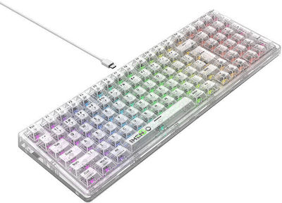 Havit KB875L Gaming Mechanical Keyboard with Custom switches and RGB lighting (English US) White