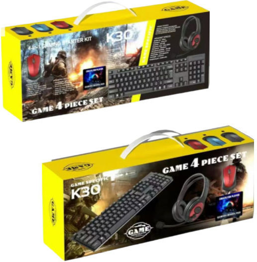KR Game Set K30 Σετ Gaming Πληκτρολόγιο & Ποντίκι (Αγγλικό US)