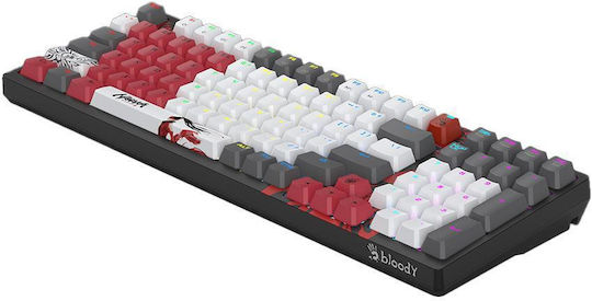 A4Tech Bloody S98 Gaming Tastatură Mecanică Tenkeyless cu Custom Red comutatoare și iluminare RGB (Engleză US)