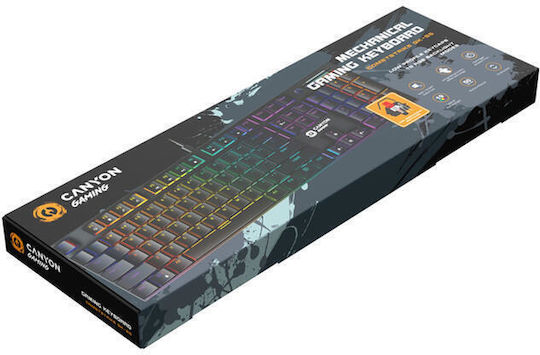 Canyon GK-55 Gaming Mechanisches Tastatur mit Benutzerdefinierten Rot Schaltern und RGB Beleuchtung (Englisch US)