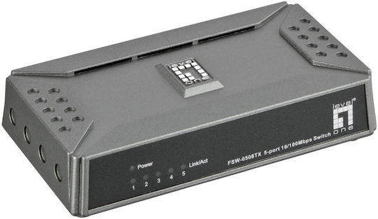 Level One FSW-0508TX Unmanaged L2 PoE Switch με 5 Θύρες Ethernet