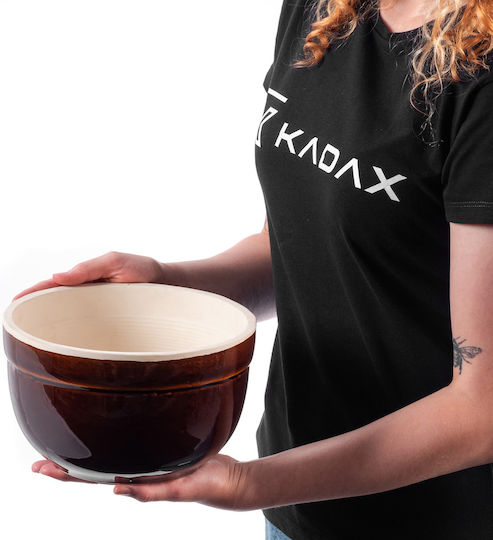 Kadax Μπωλ Σερβιρίσματος Στρογγυλό Κεραμικό Καφέ 5903699480762