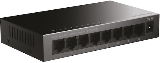 Strong Metal Desktop SW8000M Unmanaged L2 Switch with 8 Gigabit (1Gbps) Ethernet Ports