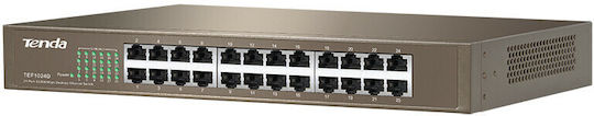 Tenda TEF1024D Unmanaged L2 PoE Switch με 24 Θύρες Ethernet