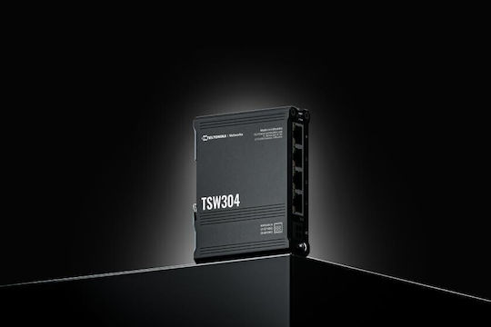 Teltonika TSW304 Unmanaged L2 Switch με 4 Θύρες Gigabit (1Gbps) Ethernet