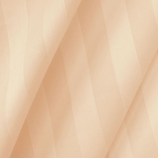 Satin Bamboo-cotton Pillowcase Stripe Beige/50x60
