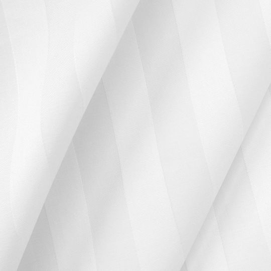 Satin Bamboo-cotton Pillowcase Stripe White/50x60