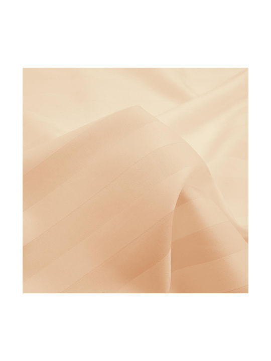 Satin Bamboo-cotton Pillowcase Stripe Beige/50x60