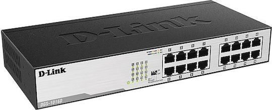 D-Link DGS-1016D/E Unmanaged L2 Switch με 16 Θύρες Ethernet