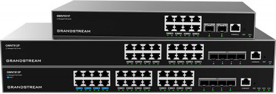 Grandstream GWN7813P Managed L3 Switch with 24 Gigabit (1Gbps) Ethernet Ports and 4 SFP Ports