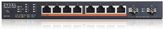 Zyxel XMG1915-10EP Gestionat L2 PoE+ Switch cu 8 Porturi Ethernet și 2 Porturi SFP