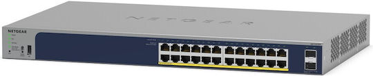 NetGear GS728TP v3 Managed L2 PoE+ Switch με 24 Θύρες Gigabit (1Gbps) Ethernet και 4 SFP Θύρες