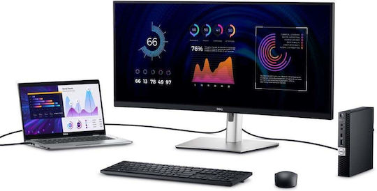 Dell P3424WE Ultrawide IPS Curved Monitor 34" QHD 3440x1440 με Χρόνο Απόκρισης 8ms GTG