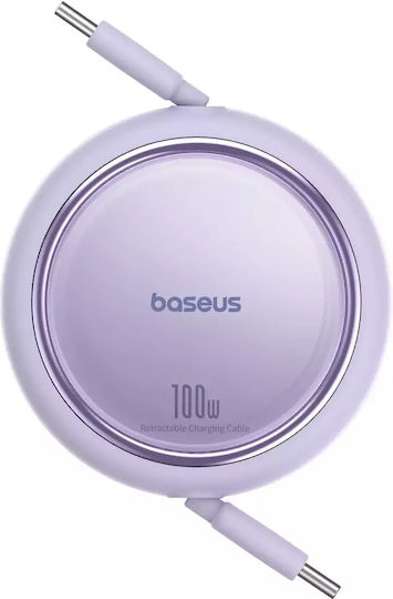 Baseus Free2Draw Retractable USB 2.0 Cable USB-C male - USB-C 100W PD Μωβ 1m P10364500511-00