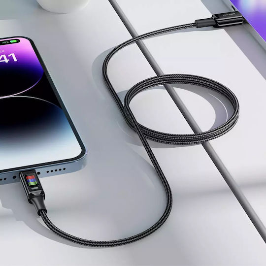 Acefast USB 2.0 Cable USB-C male - USB-C 100W PD Μαύρο 1.2m C7-03