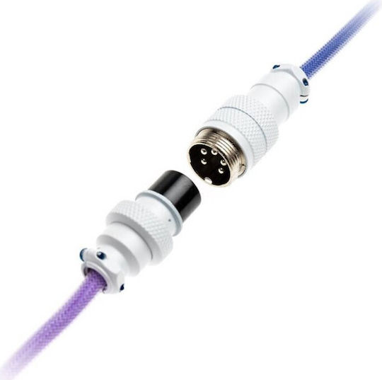 Ducky Premicord Spiral USB 2.0 Cable USB-C male - USB-A Μωβ 1.75m DACOC2-AFT1