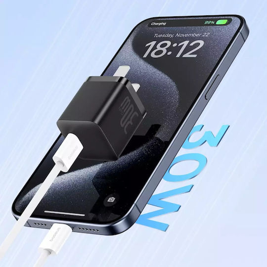 Baseus Superior Series 2 USB 2.0 Кабел USB-C Мъжки - USB-C 30W PD Бял 2m P10365200211-01