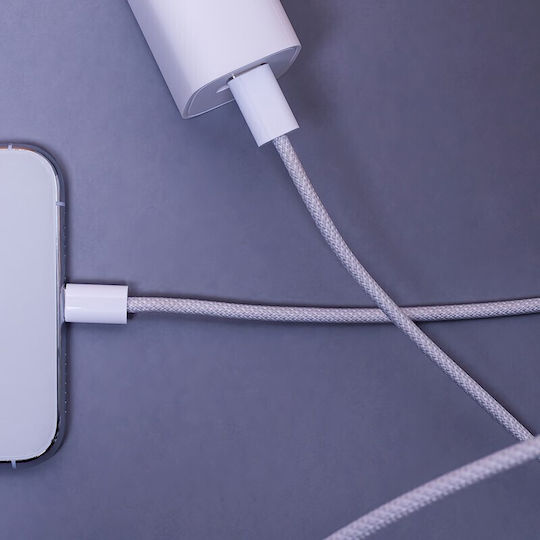 Maxlife Braided USB 2.0 Cable USB-C male - USB-C 20W PD Γκρι 1m MXUC-06TGR