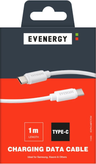 SBS Regular USB 2.0 Cablu USB-C bărbătesc - USB-C Alb 1m