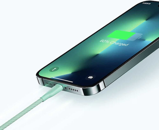 Joyroom Multi-color Series Sa34-ac6 USB 2.0 Cable USB-C male - USB-A 100W PD Λευκό 1m