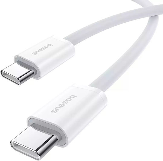 Baseus Superior Series 2 USB 2.0 Cable USB-C Male - USB-C 30W PD White 1m P10365200211-00