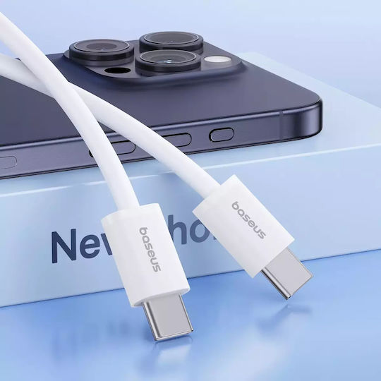Baseus Superior Series 2 USB 2.0 Cable USB-C Male - USB-C 30W PD White 1m P10365200211-00