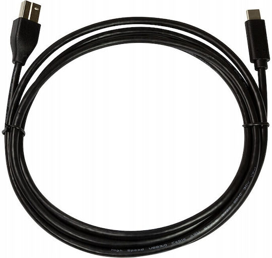 LogiLink USB 2.0 Cable USB-C male - USB-B Μαύρο 2m CU0163