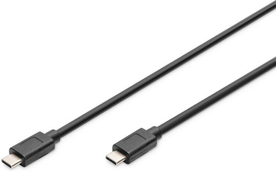 Digitus USB 3.1 Video Cable USB-C male - USB-C 100W PD Μαύρο 1m AK-300139-010-S